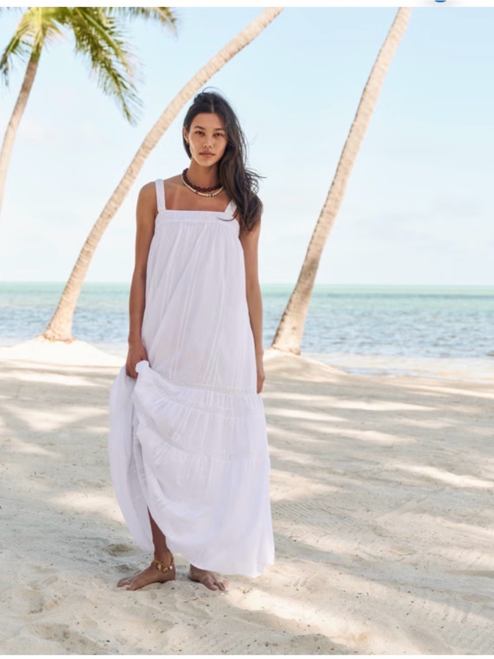 NWT! Abercrombie and fitch 100% Cotton Tiered Flowy Maxi Dress